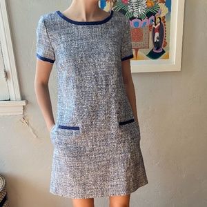 Paul and Joe Sister Navy Tweed Shift Dress